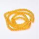 Perles orange toupies de fils de verre X-GLAA-S026-12-2