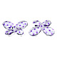 透明なアクリルビーズ  水玉模様の蝶  ミックスカラー  23x29x5mm  穴：1.6mm TACR-N015-08-5