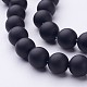 Chapelets de perles perles en agate noire naturelle G-D543-12mm-2