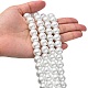 Perlati rotonda perline perle di vetro fili X-HY-12D-B01-5