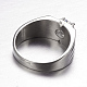 316Lサージカルステンレスワイドバンドリング  ラインストーン婚約指輪と  サイズ11  クリスタル  21mm RJEW-P115-06-3