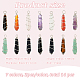 14 colgante puntiagudo de piedras preciosas mixtas naturales y sintéticas de 7 colores. PALLOY-AB00154-2