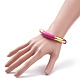 11Pcs 11 Color Imitation Gemstone Acrylic & CCB Plastic Curved Tube Chunky Stretch Bracelets Set for Women BJEW-JB08137-3
