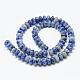 Fili di perle di diaspro macchia blu naturale G-R408-5x8-01-2