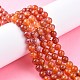 Natural Fire Crackle Agate Beads Strands G-G212-8mm-10-6