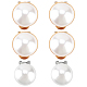 FINGERINSPIRE 3 Pairs Imitation Pearls Shoe Clips 21x18mm & 16x19mm Simulated Pearl Shoe Decoration Alloy Detachable Shoe Buckle Pair Shoe Clips Removable Shoe Charms Wedding Bridal Jewelry Decorative DIY-FG0003-72-1
