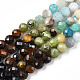 Naturelles et synthétiques mélangées perles de pierres précieuses brins G-D080-A01-01-05-4