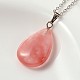 Natural & Synthetic Mixed Stone Pendant Necklaces NJEW-JN01116-2
