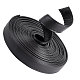 GORGECRAFT 5M Long Double Sided Leather Strips 20MM Wide Shoulder Bag Leather Strap Roll Black Smooth Leather String Flat Cord for DIY Crafts Clothing Making Handles Pet Collars Traction Ropes Belt LC-WH0006-05C-02-1