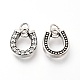 Brass Micro Pave Clear Cubic Zirconia Charms ZIRC-O036-24AS-2