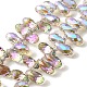 Chapelets de perles en verre électroplaqué&nbsp;EGLA-B006-01A-FR01-1