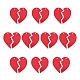 20 Pieces Break Apart Heart Charm Pendant Red Half Heart Charm Acrylic Pendant for Jewelry Necklace Earring Making Crafts JX389A-1