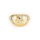 Brass Micro Pave Cubic Zirconia Cuff Rings RJEW-S045-140-1
