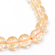 Redondas hebras de perlas naturales citrino X-G-R345-6mm-21-2