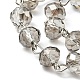 Chaînes de perles en rondelles en verre manuelles pour fabrication de colliers et bracelets AJEW-JB00120-06-3