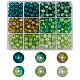 300 pièces 6 couleurs perles de verre craquelées peintes à la bombe CCG-SZ0001-11D-1
