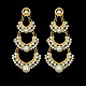 Bridal Wedding Jewelry Brass ABS Pearl Ear Studs EJEW-JL049-1