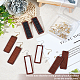 OLYCRAFT 108pcs Leather Wood Earring Pendants Rectangle Vintage Wood Earring Charms Cowhide Leather Wood Jewelry Findings Dangle Earring Making Kit for Jewelry Making - Saddle Brown/White/Black/Camel DIY-OC0009-48-5