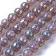 Galvaniser des perles de pierre de soleil naturelles G-F627-03-D02-1