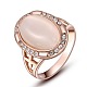 Real 18K Rose Gold Plated Eco-Friendly Oval Alloy Cat Eye Czech Rhinestone Wide Band Rings RJEW-AA00295-7#-RG-1