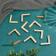 Wadorn 20 ensembles de sac à main en alliage de zinc matériel de boucle de bord décoratif FIND-WR0006-55-4