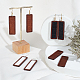 OLYCRAFT 108pcs Leather Wood Earring Pendants Rectangle Vintage Wood Earring Charms Cowhide Leather Wood Jewelry Findings Dangle Earring Making Kit for Jewelry Making - Saddle Brown/White/Black/Camel DIY-OC0009-48-6