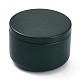 （見切り販売の欠陥：表面に傷があります）  印刷されたブリキ収納ボックス  ジュエリー＆アロマセラピーキャンドル＆キャンディーボックス  濃い緑  5.4x3.7cm  内径：5のCM  容量：10g CON-XCP0001-10-1