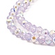 Cuisson des brins de perles de verre transparentes peintes DGLA-A034-J4mm-B07-3