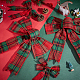 Chgcraft 10 Stück 2 Stile Weihnachtsschleifen Dekorationen Kranz Schleife Sackleinen Schleife nicht dekorativ für Kleidung Hüte Baumspitze Hochzeit Geburtstag Party Dekor AJEW-CA0002-64-4