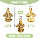 Dicosmétique 80 pièces 2 couleurs pendentifs ange en alliage de style tibétain TIBEP-DC0001-06-2