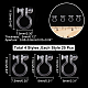 Arricraft 100 pz 4 stili componenti per orecchini in resina trasparente convertitore per orecchini a clip risultati per orecchini a clip per fai da te orecchino non forato che effettua forniture FIND-AR0002-50-2