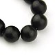 Synthetic Black Stone Beads Strands G508-5-1