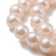 (Defective Closeout Sale: Fading) Baking Painted Pearlized Glass Pearl Round Bead Strands HY-XCP0001-12-8