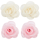 Craspire 4pcs 2 Farben abnehmbare künstliche Rose Organza Schuhdekoration AJEW-CP0001-82-1