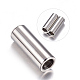304 Stainless Steel Magnetic Clasps with Glue-in Ends STAS-K006-07C-1