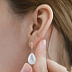 ANATTASOUL 6 Pair 6 Style Natural Pearl Dangle Leverback Earrings EJEW-AN0003-56-5