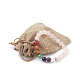 Bracelets extensibles avec perles en quartz rose naturel BJEW-JB03846-02-3