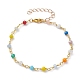 Conjuntos de joyas de pulsera y collar con cuentas de vidrio facetado SJEW-JS01160-6