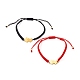 Комплекты браслетов из плетеных бусин из нейлоновой нити BJEW-JB06413-1