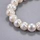 Cuentas de perlas naturales estiran pulseras BJEW-JB04265-02-2