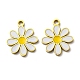 304 Stainless Steel Enamel Charms STAS-L022-016G-1