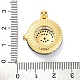 Латунные подвески с фианитом и стеклом KK-D536-21G-04-3