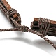 4 Uds. Conjuntos de pulseras de cordón de cuero de imitación trenzado ajustable de 4 estilos BJEW-F458-13-5