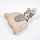 Beech Wood Baby Pacifier Holder Clips WOOD-T015-02-3