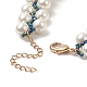 Bracelet perlé tressé en perles de coquillage et graines de verre pour femmes BJEW-JB09143-6