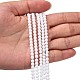 Synthétiques agate perles blanches de brins G-D419-4mm-01-4