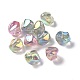 Placage uv arc-en-ciel irisé abs perles de paillettes en plastique KY-G025-11-1