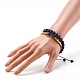 Conjunto de pulseras elásticas de lapislázuli natural (teñido) para niñas y mujeres BJEW-JB06805-02-7