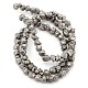 Electroplate Natural Gemstone Citrine Nuggets Beads Strands G-L102-01-3