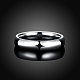 ファッショナブルなレディース316チタン鋼製指輪  ステンレス鋼色  サイズ8  18.1mm RJEW-BB07173-8-2